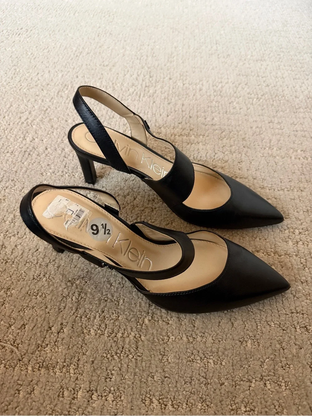 Calvin Klein Larin pointed-toe sling back pumps